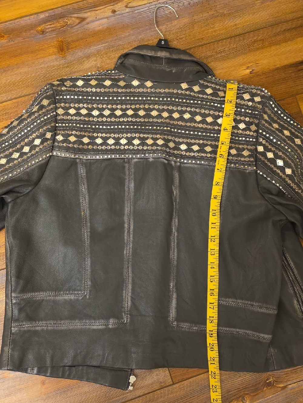 Beaded Leather Jacket Idyllwind - Picture 8 of 11
